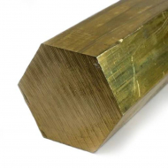 Шестигранник латунний ЛС59-1 17 мм